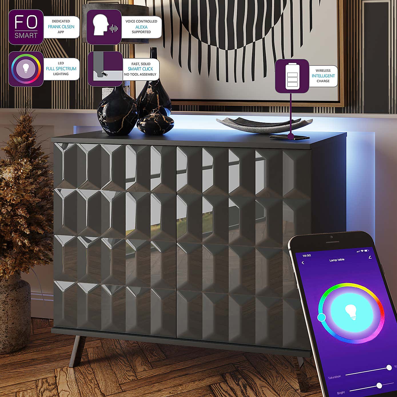 Elevate SMART LED Small Sideboard
