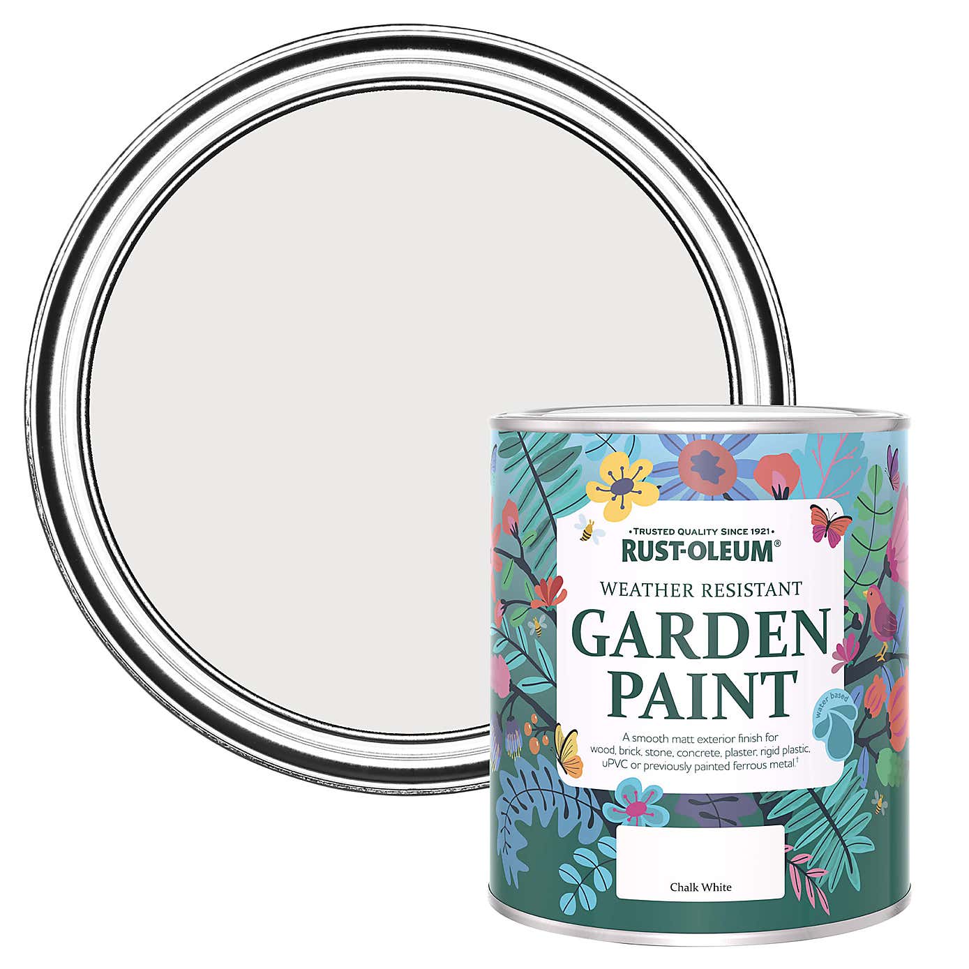 Rust-Oleum Chalk White Matt Emulsion Outdoor Paint