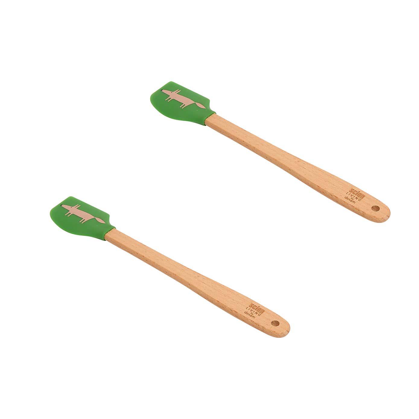 Scion Dexam Mr Fox Set of 2 Mint Green Mini Silicone Spatula
