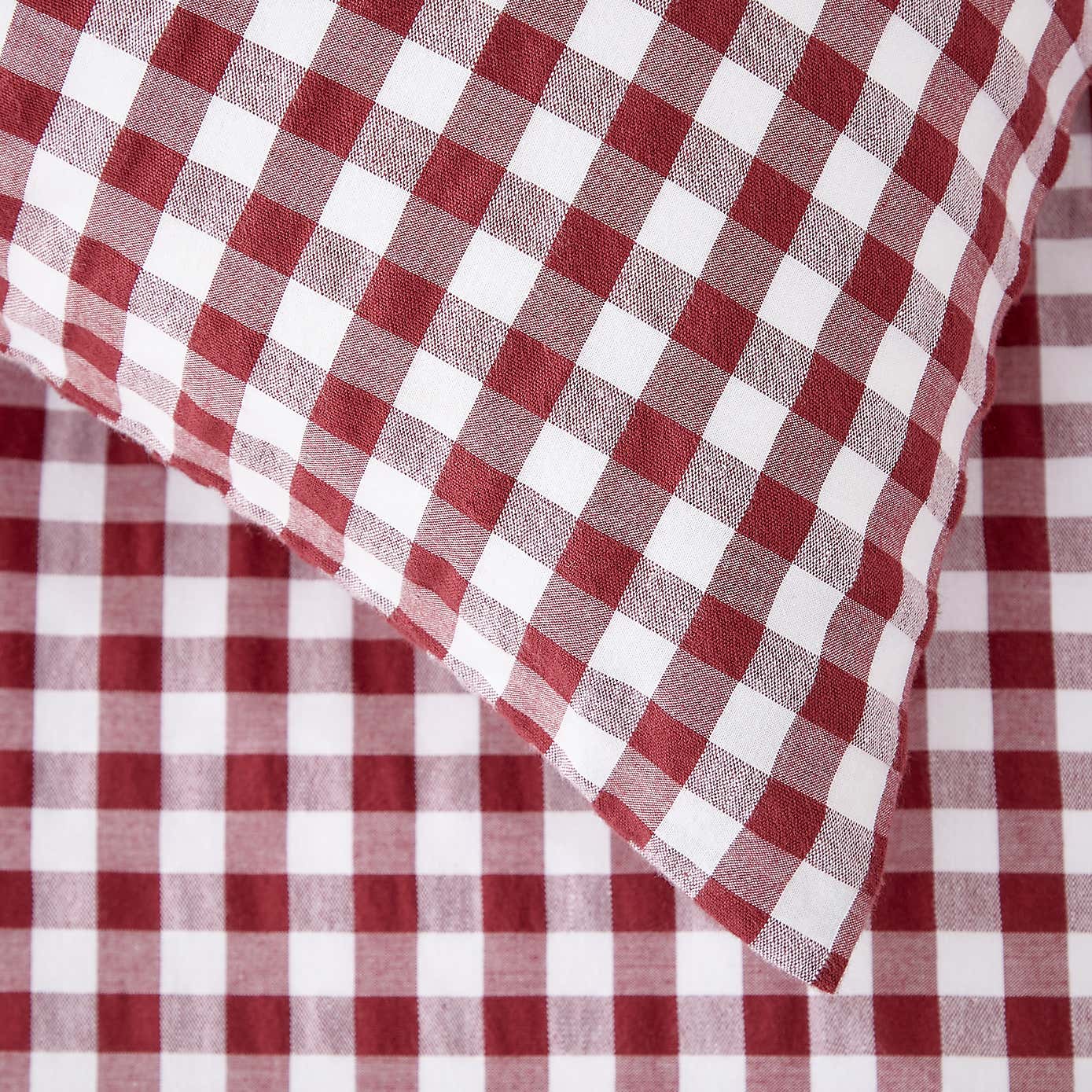 Portloe Gingham Woven Cotton Standard Pillowcase Pair