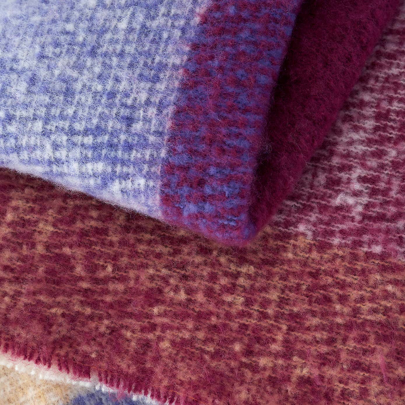 Catherine Lansfield Faux Mohair Check Throw 130cm x 170cm