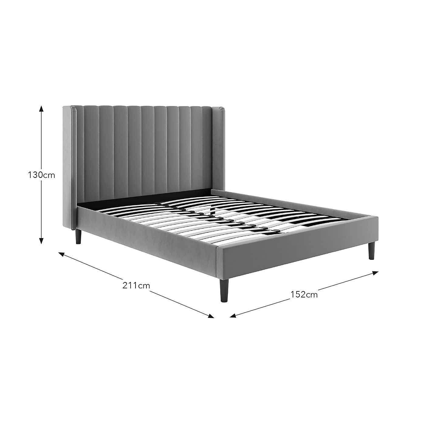 Alara Pleated Velvet Bed