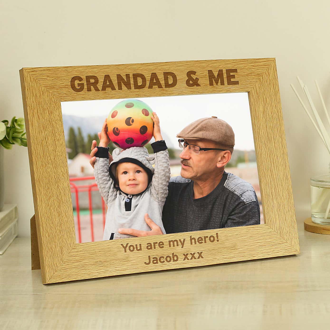 Personalised Grandad and Me Landscape Photo Frame