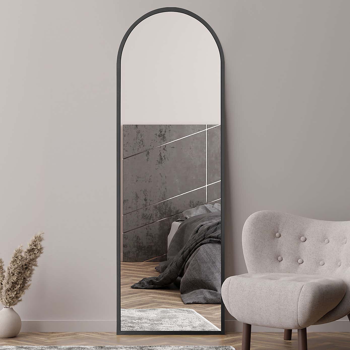 Arcus Arched Slim Indoor Outdoor Full Length Wall Mirror