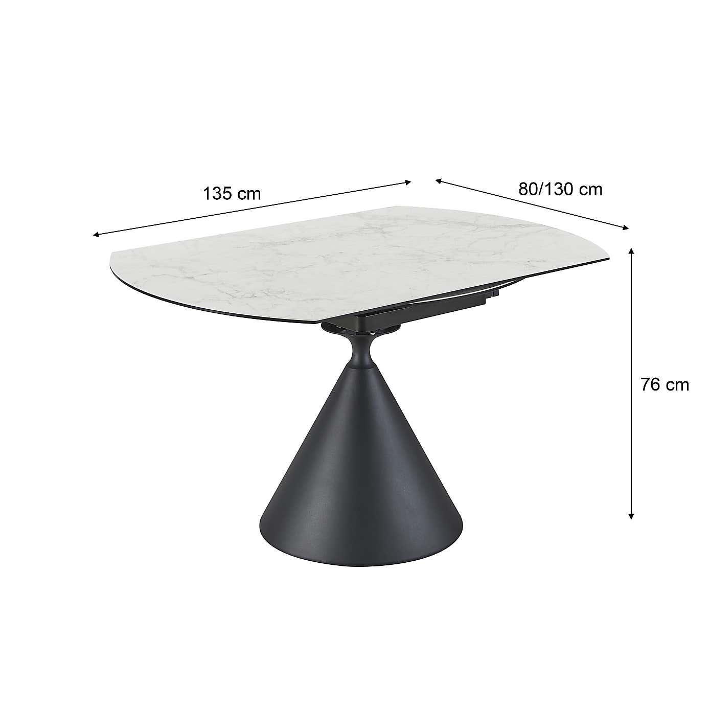 Indus Valley Camden 4-6 Seater Extendable Dining Table With 4 Pebble Taupe Chairs