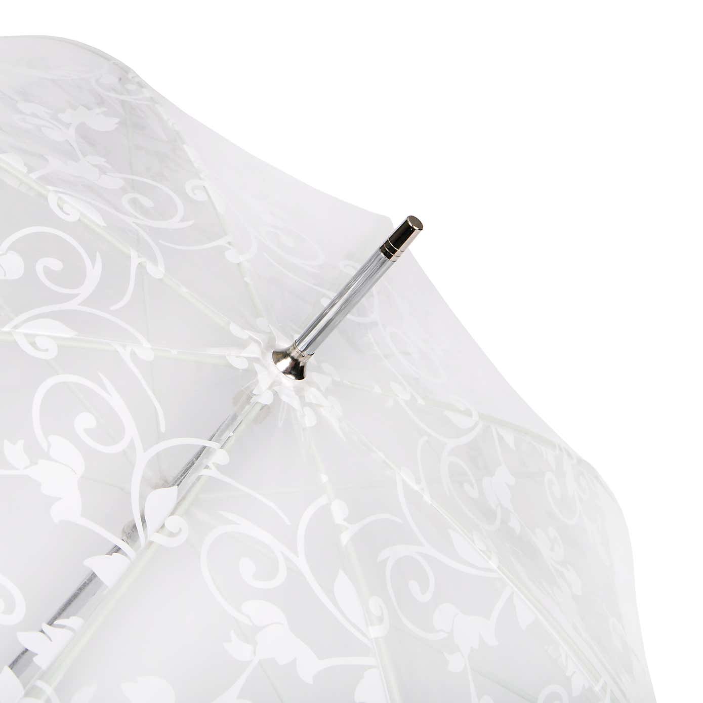 totes White Floral Scroll Walker Umbrella