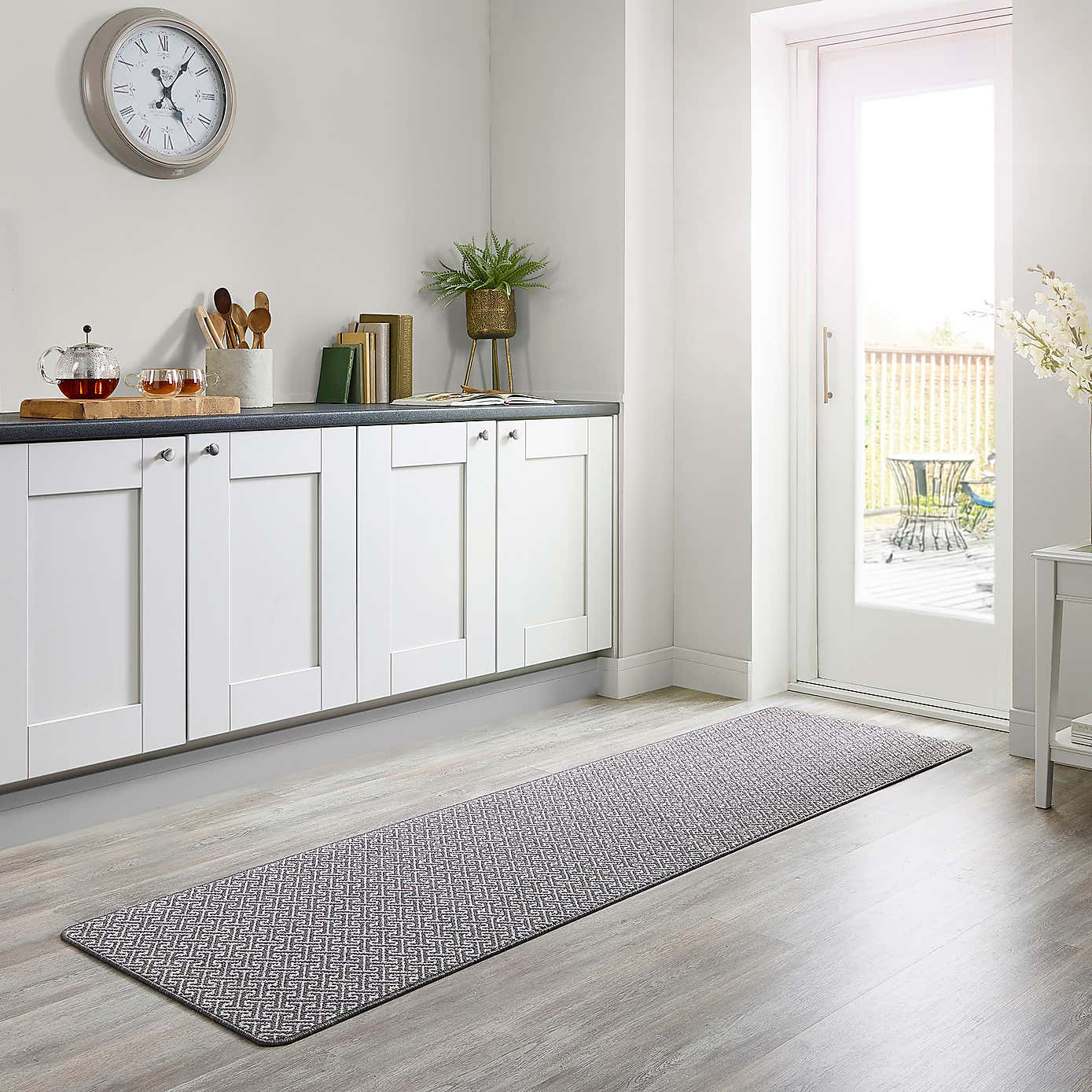 Marvel Boucle Greek Key Washable Runner