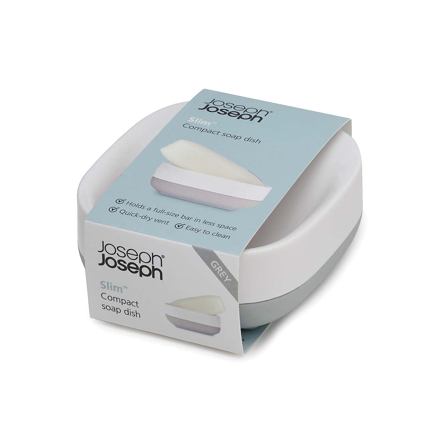 Joseph Joseph Grey Compact Soap Dish
