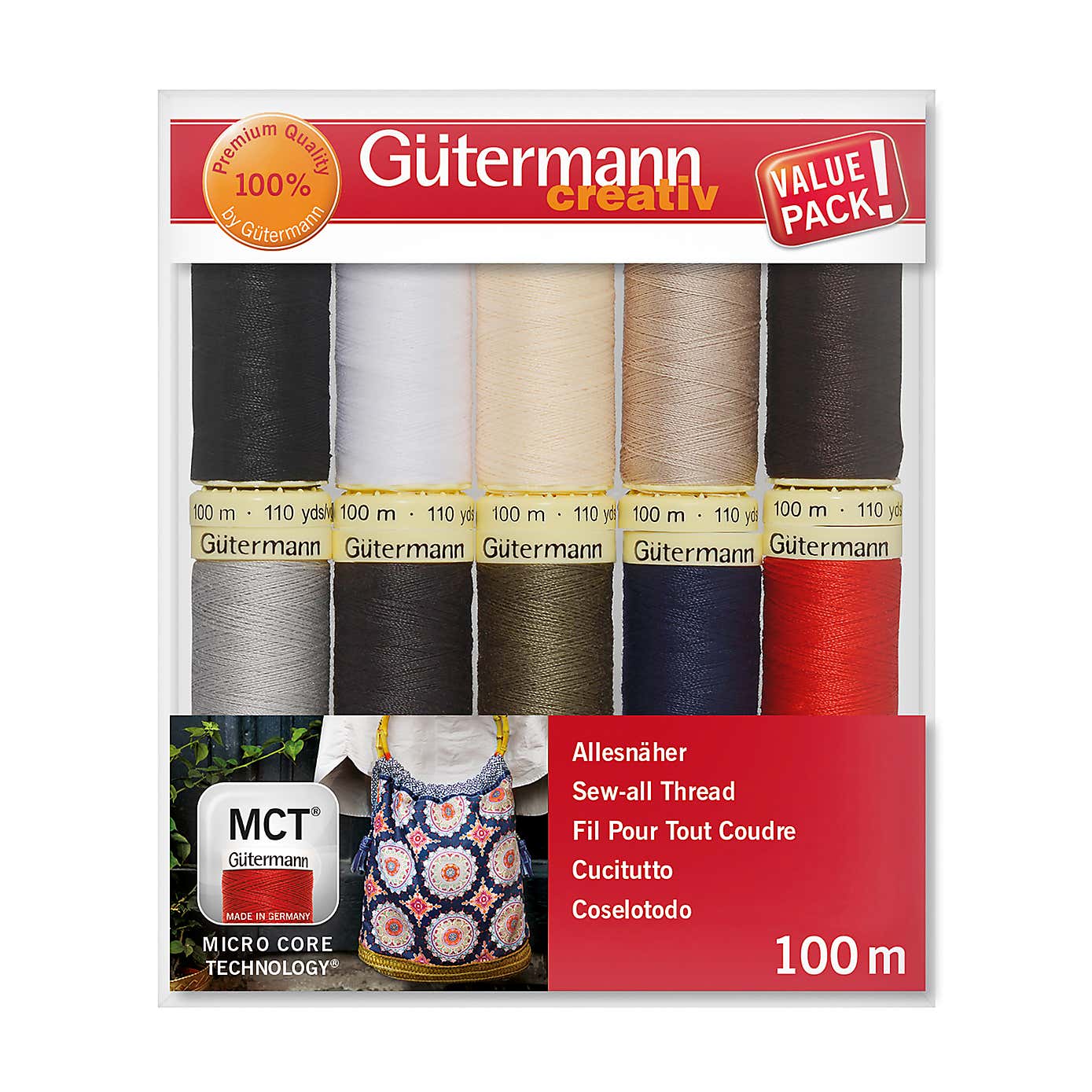 Thread Set Sew All 10x100m Basic Shades