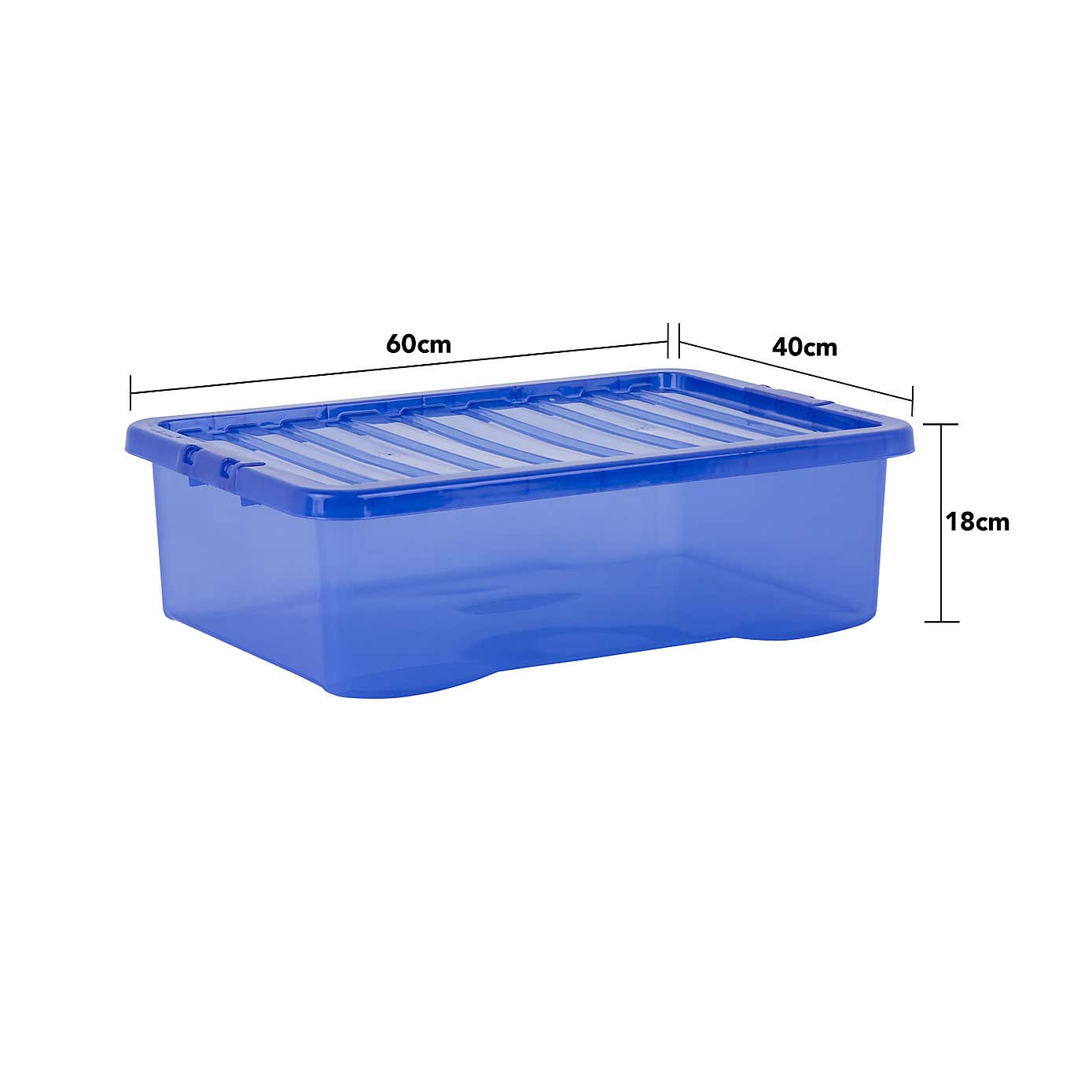 Wham Crystal Set of 5 Underbed Boxes & Lids, 32L