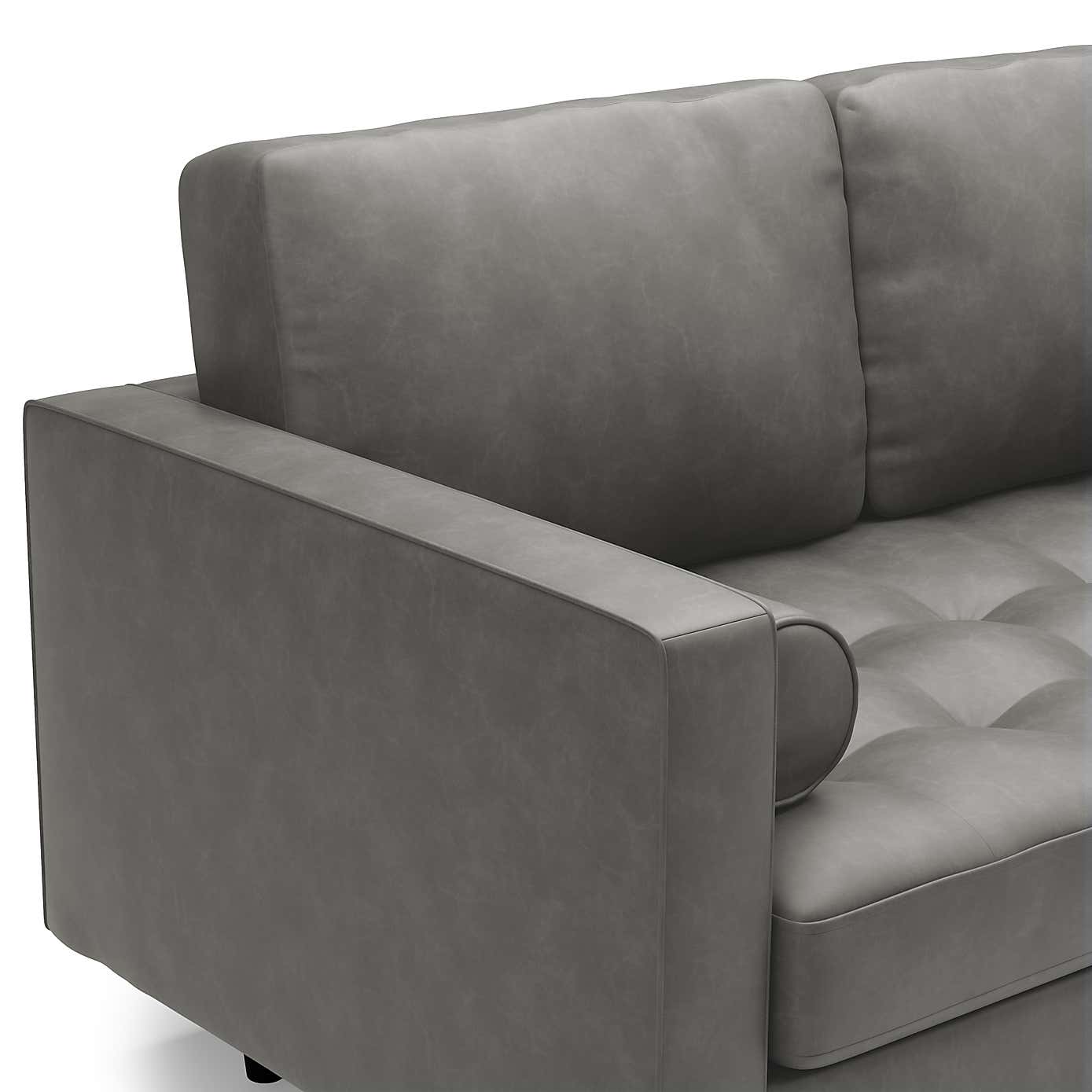 Zoe Distressed Faux Leather 3 Seater Sofa