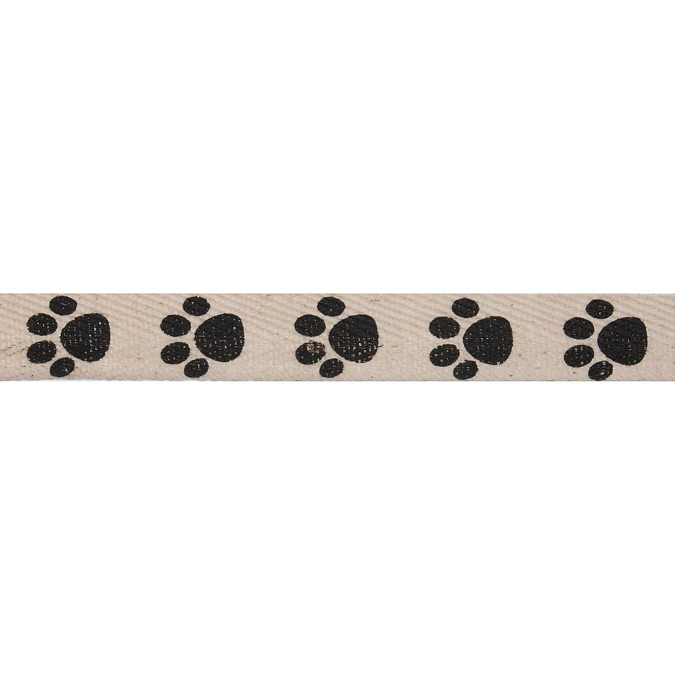 Bowtique Paw Prints Herringbone Ribbon