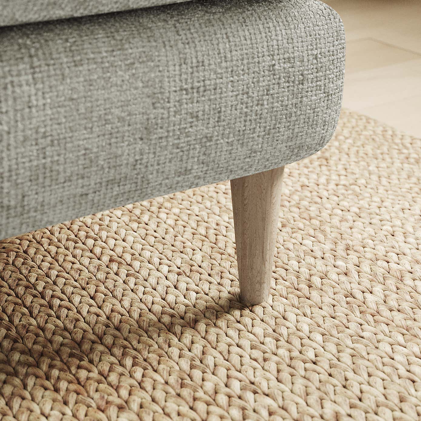 Sven Chunky Chenille Footstool