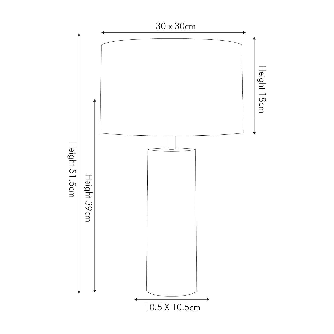 Venetia Tall White & Gold Table Lamp