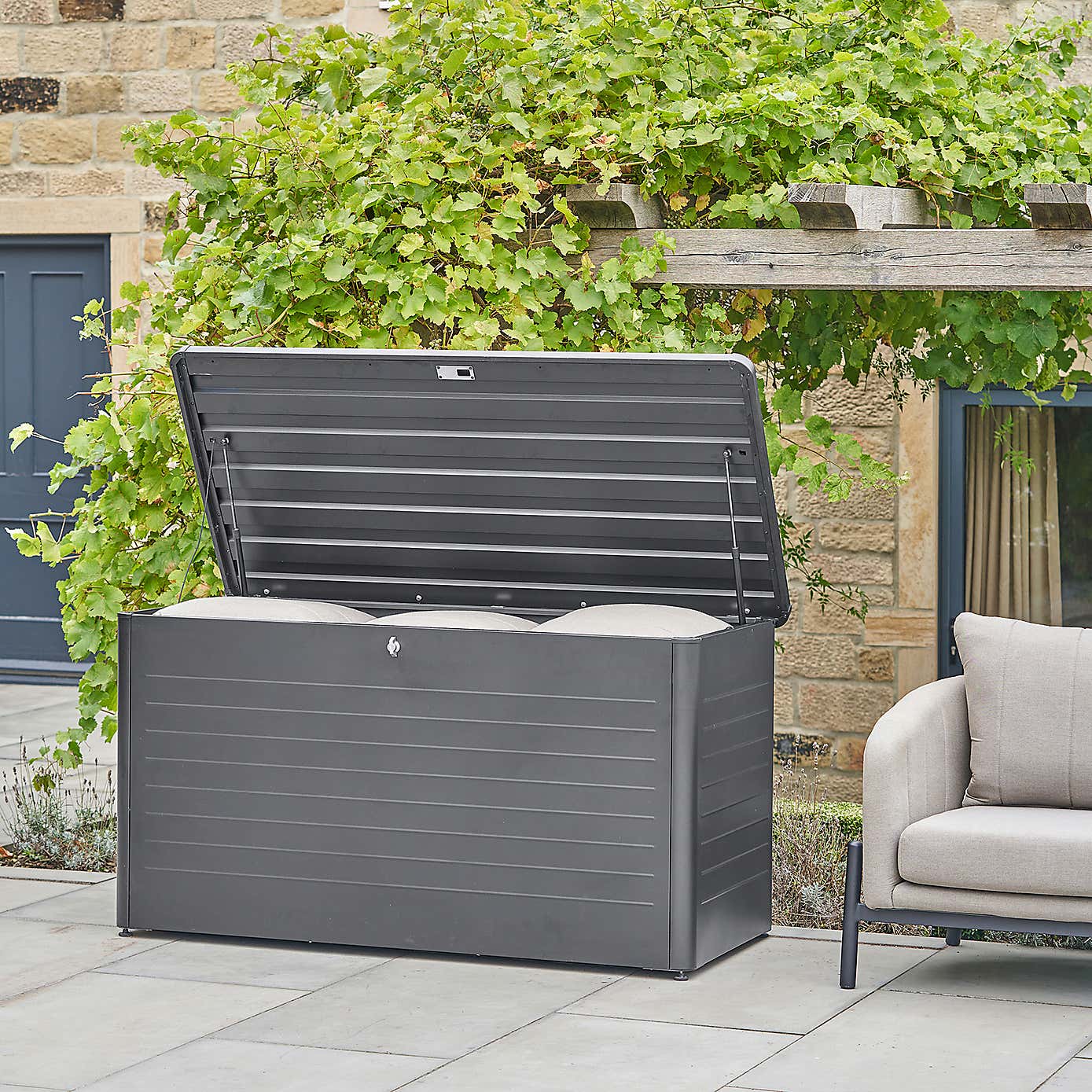 Pacific Lifestyle Rhode Island Large Galvanised Steel Cushion Box