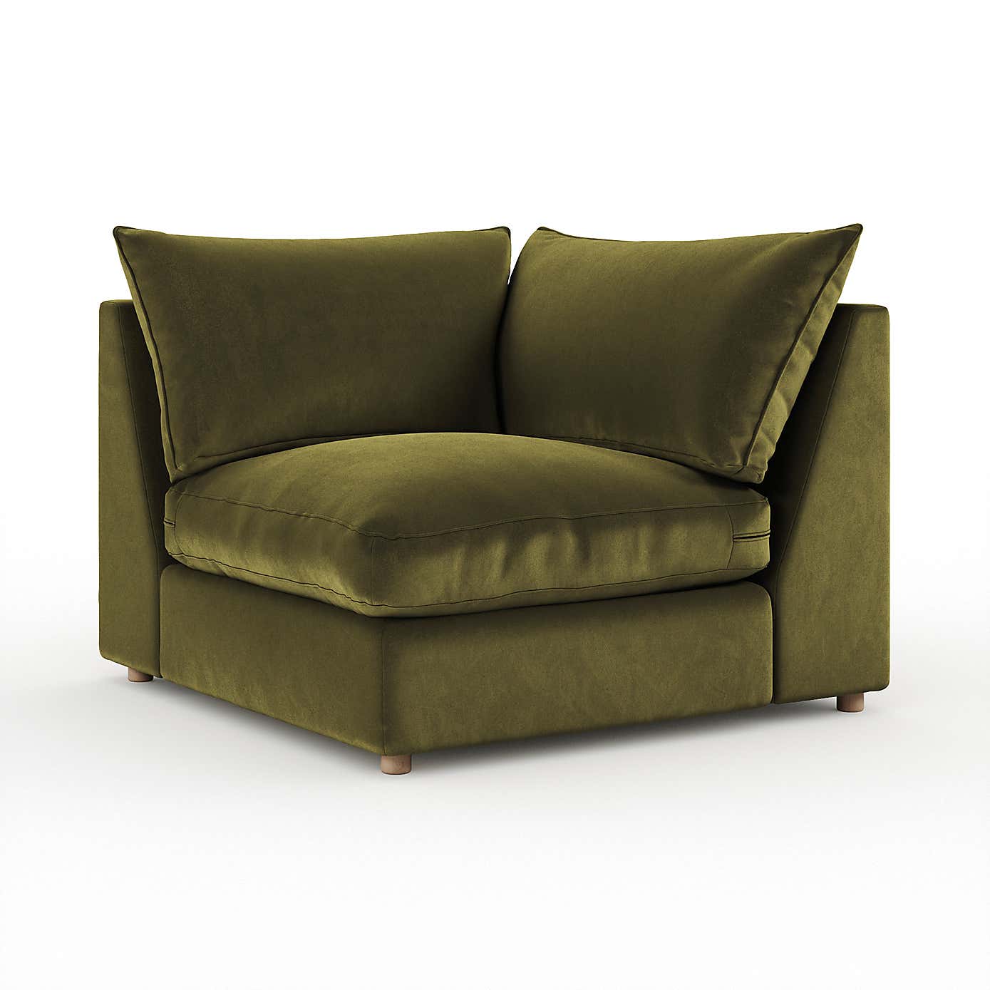 Full Circle Austin Luxury Velvet Modular Corner Piece