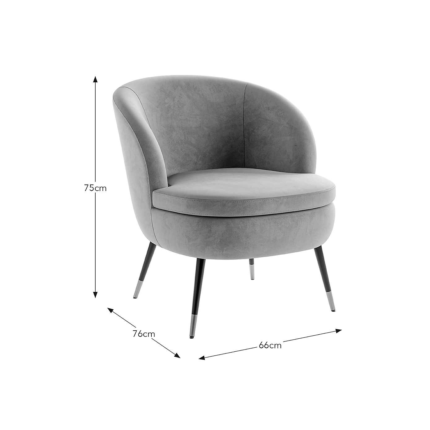 Marcie Luxe Velvet Cocktail Chair