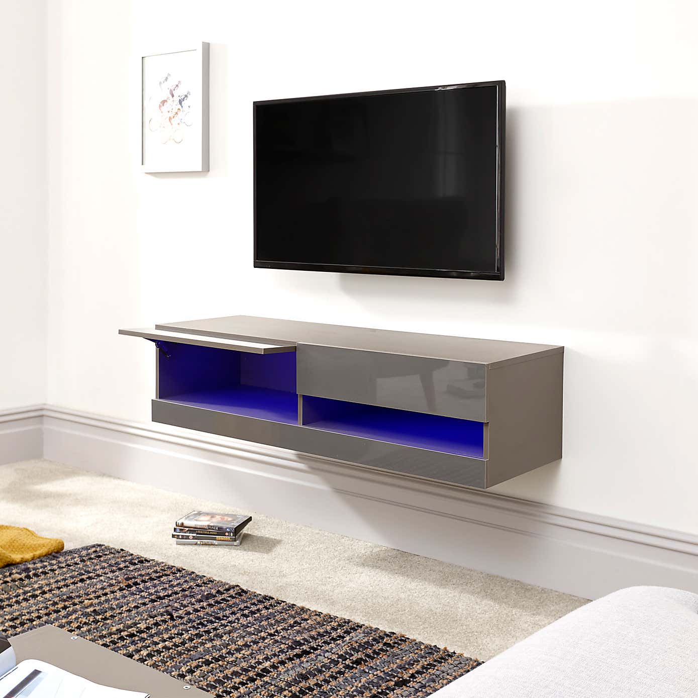 Galicia LED Floating Wall TV Unit for TVs up to 55"