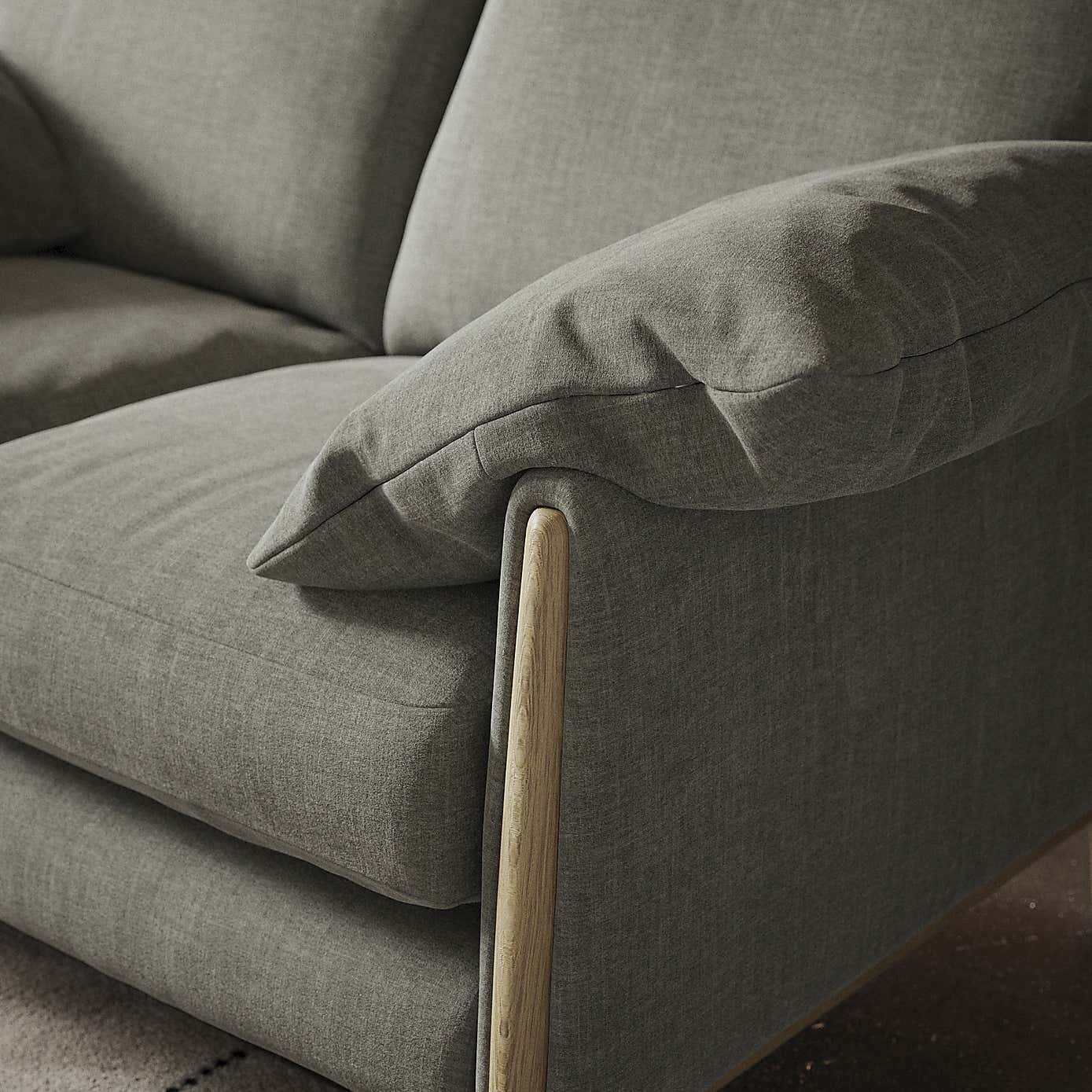 Hector Tonal Plush Chenille 2 Seater Sofa