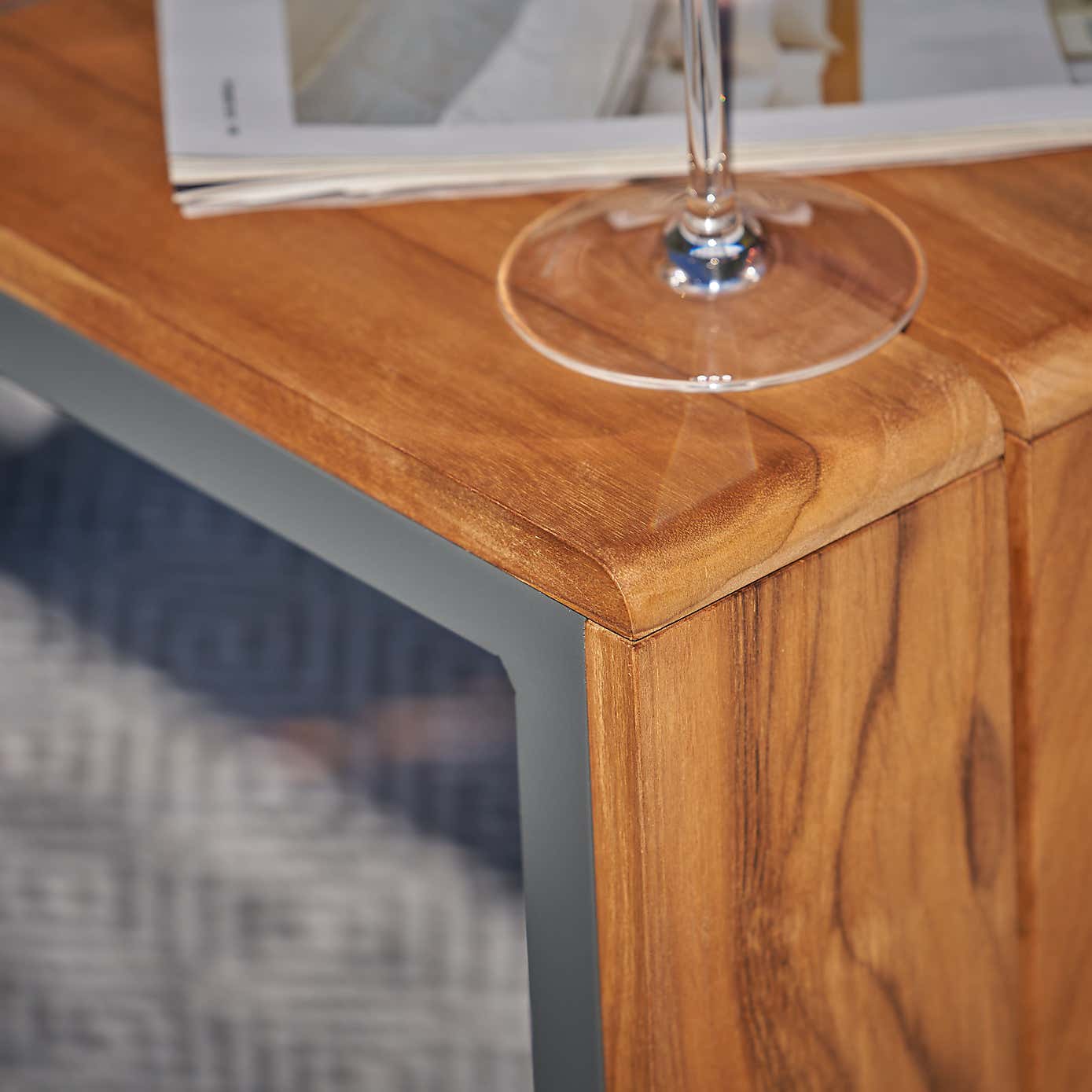 Stockholm Corner Set with Fire Pit Table