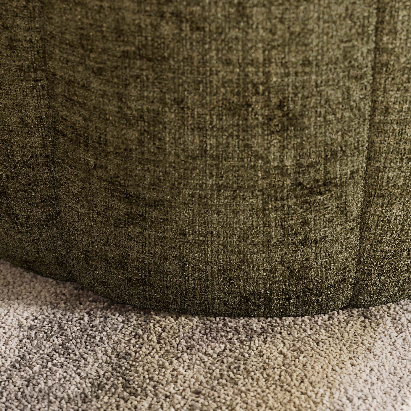 Pumpkin Distressed Chenille Footstool