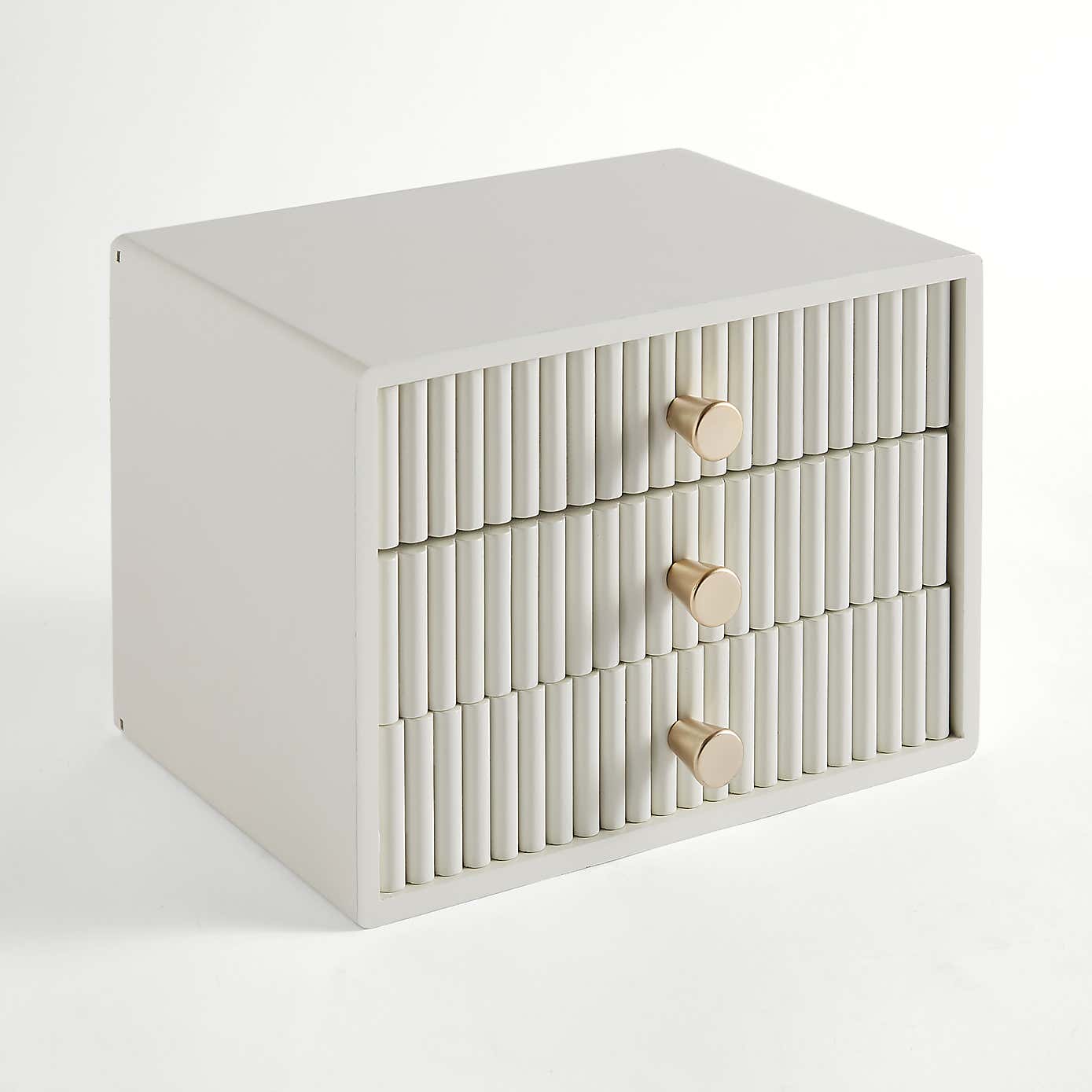 Modern Luxe Ribbed Desktop Storage