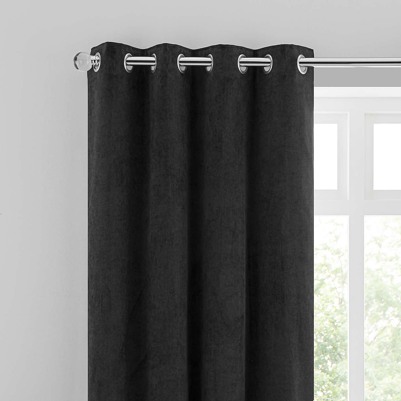 Margot Matt Velour Eyelet Curtains