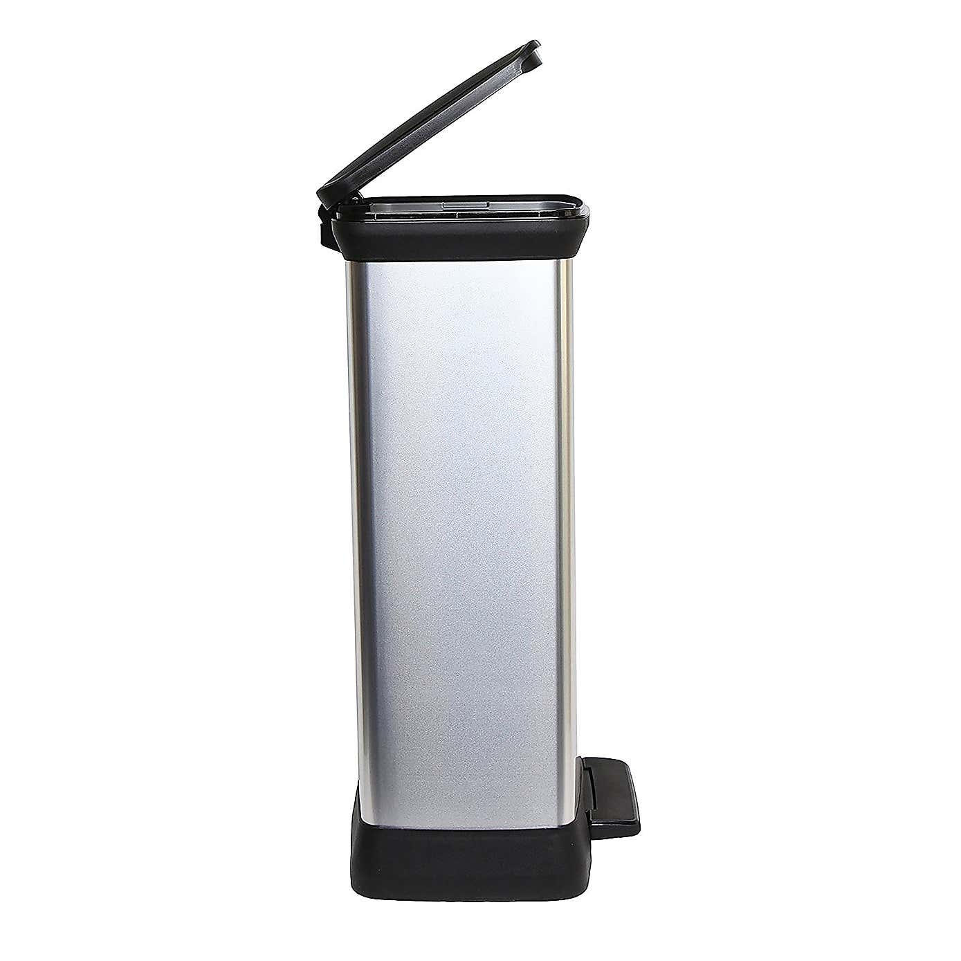 Curver 50 Litre Silver Deco Bin