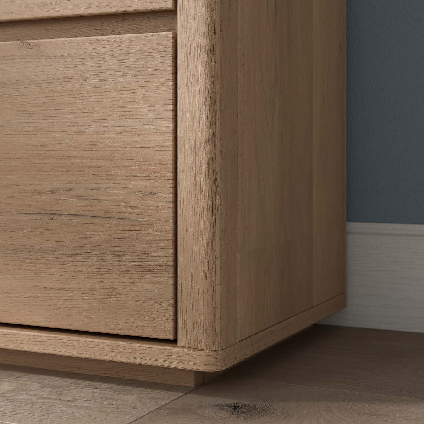 Malik Wide 2 Drawer Bedside Table