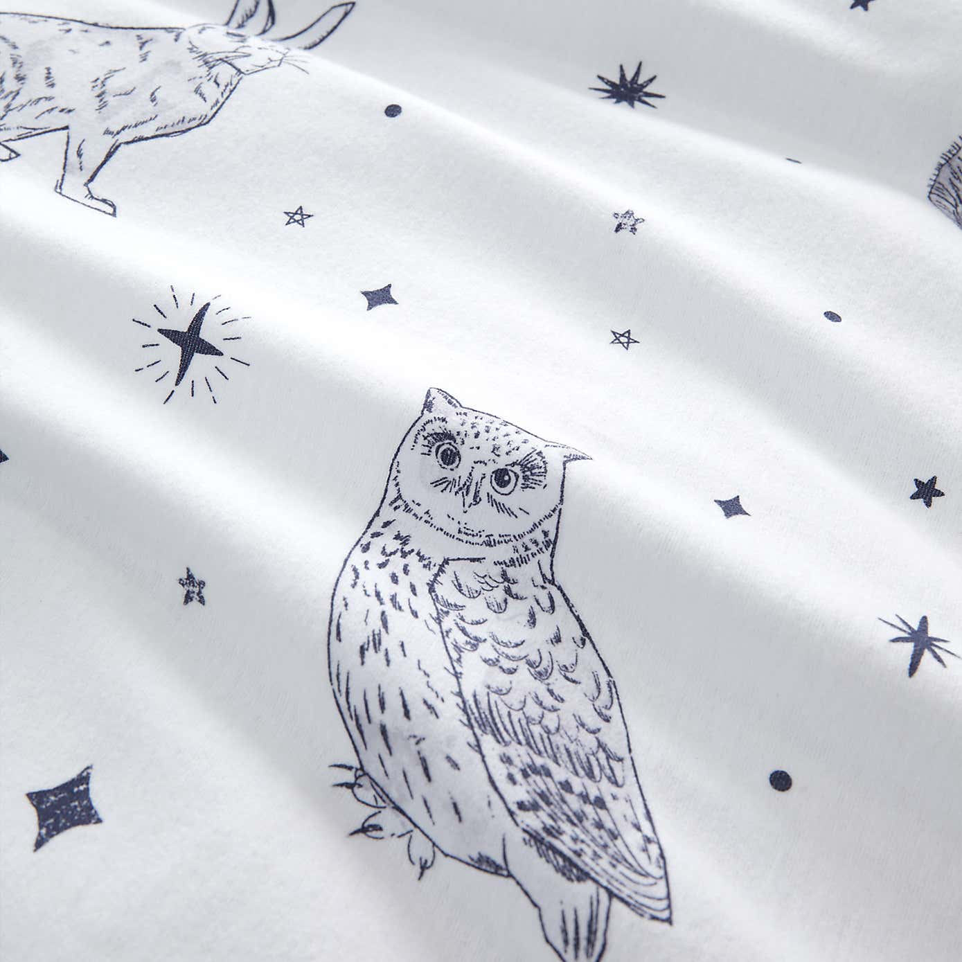 Bianca Starlight Animals Brushed Cotton Duvet Cover and Pillowcase Set