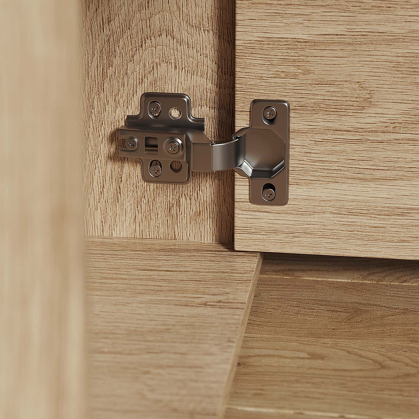 Edison Storage Desk Oak Effect