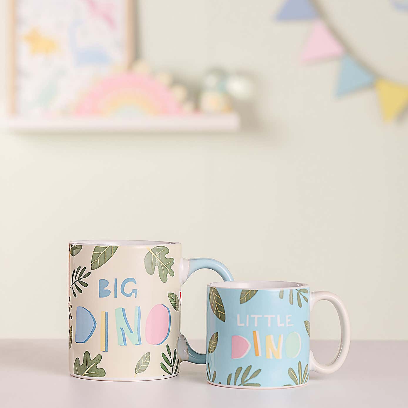 Petit Cheri Set of 2 Big Dino and Little Dino Mug Set