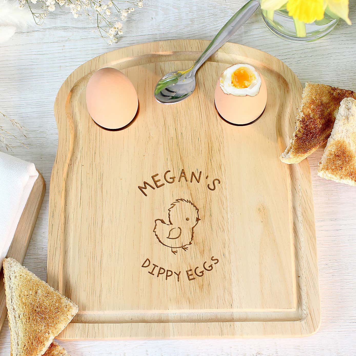 Personalised Chick Egg and Toast Board