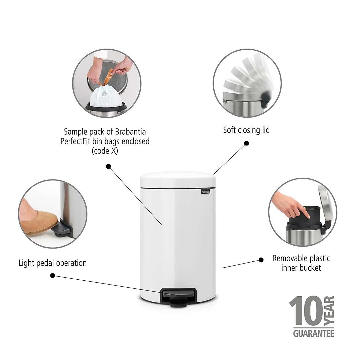 Brabantia NewIcon 12L Pedal Bin