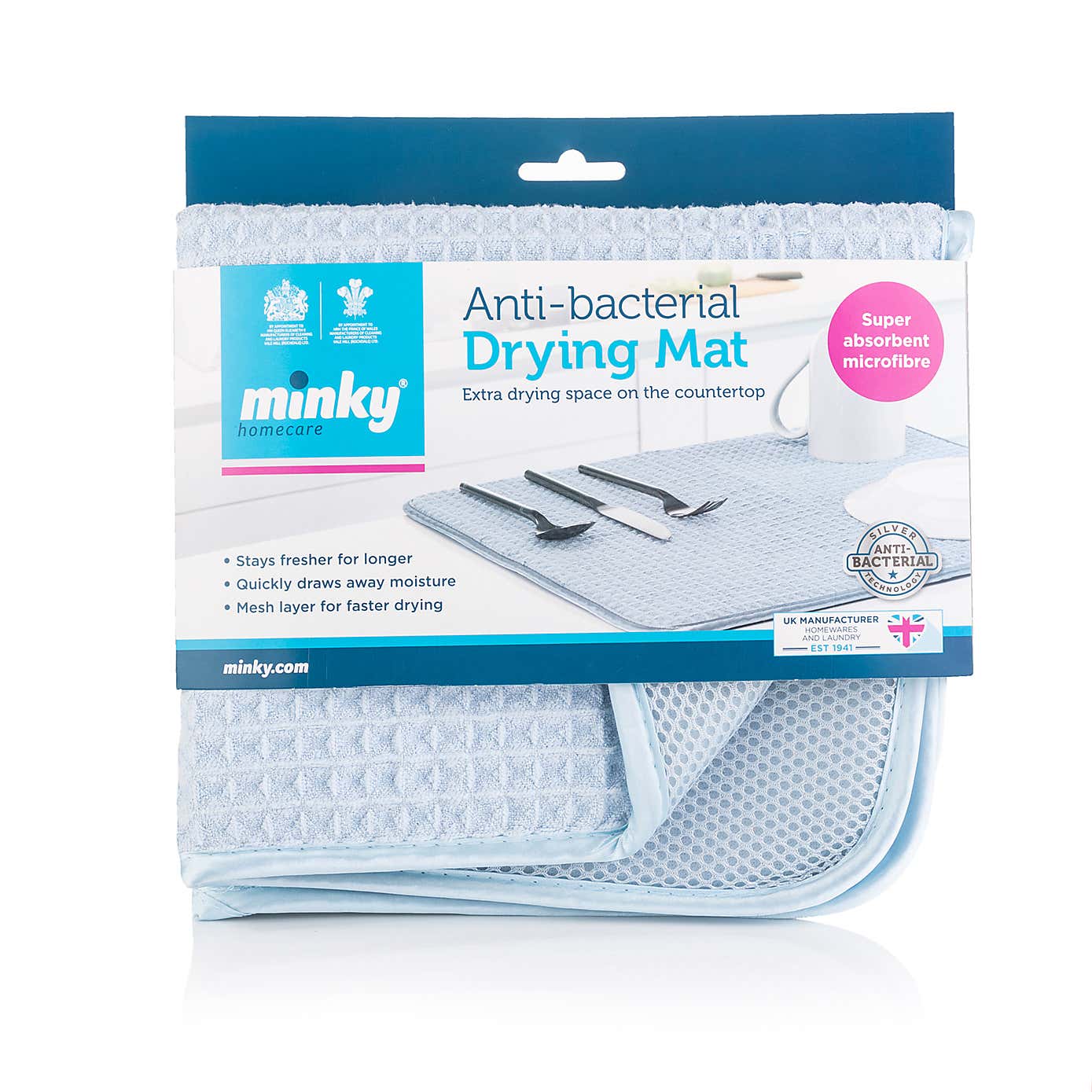 MINKY ANTI BAC DRYING  MAT BLUE