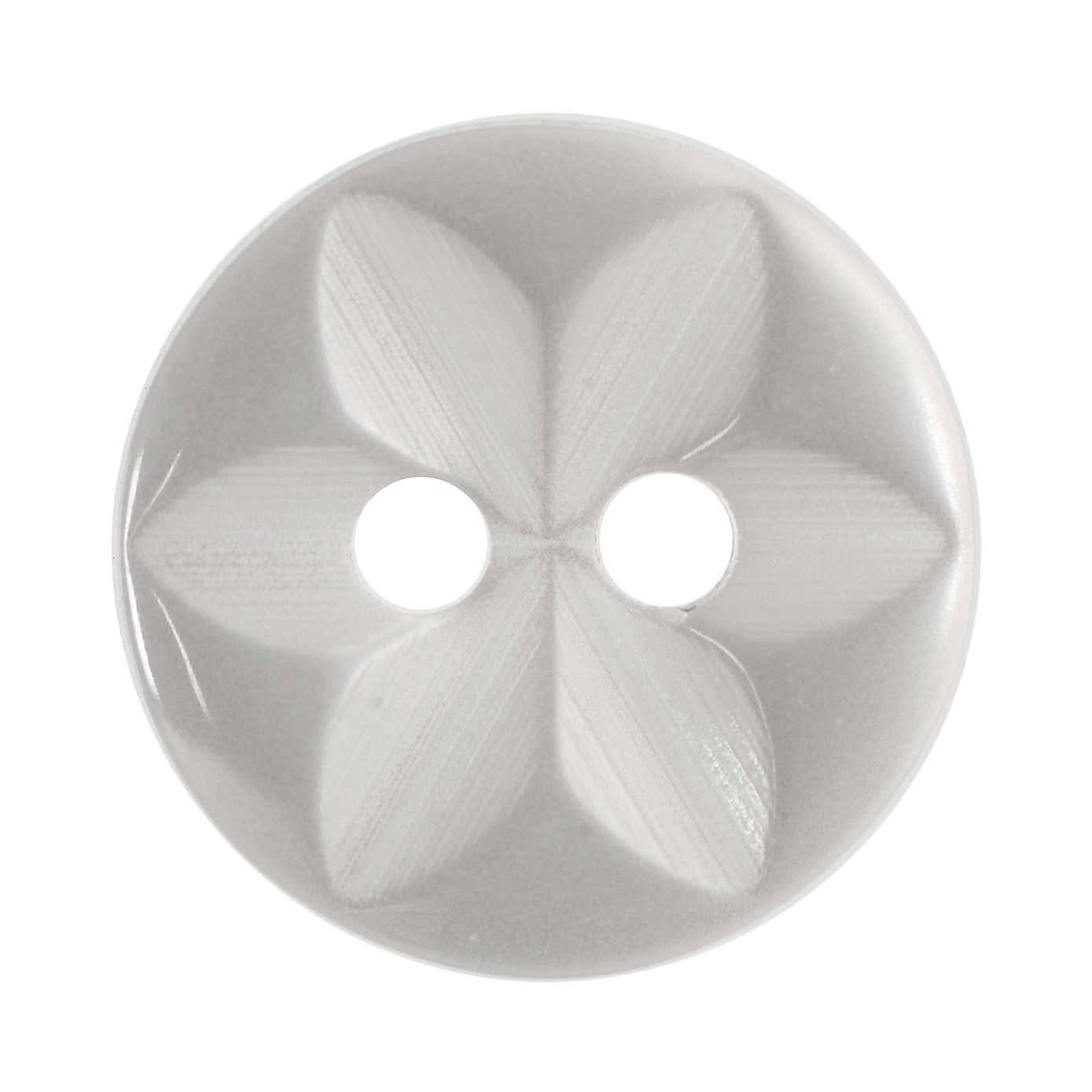 Round Flower Effect Buttons 11.25mm Pack of 14
