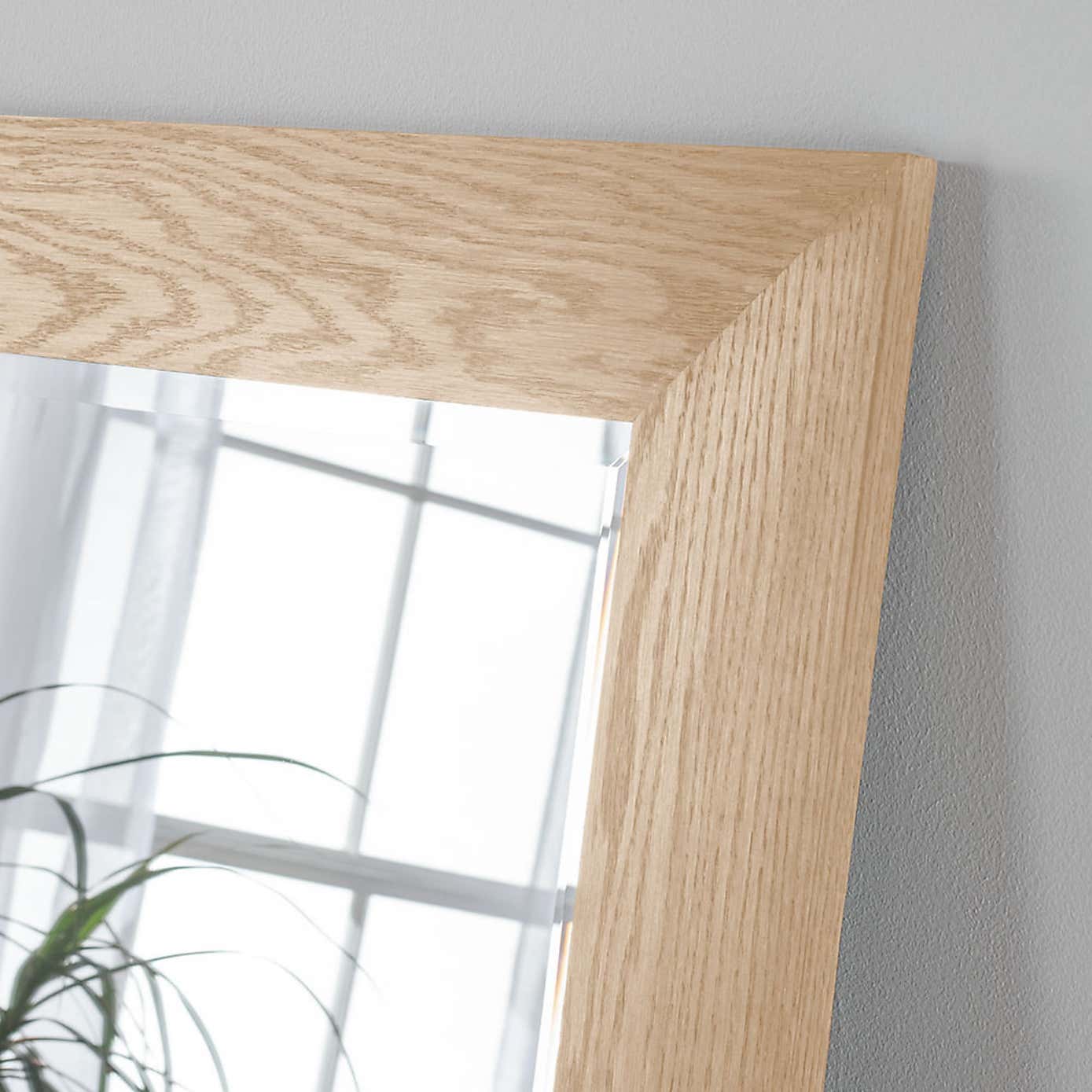 Yearn Oak Effect Narrow Full Length Wall Mirror