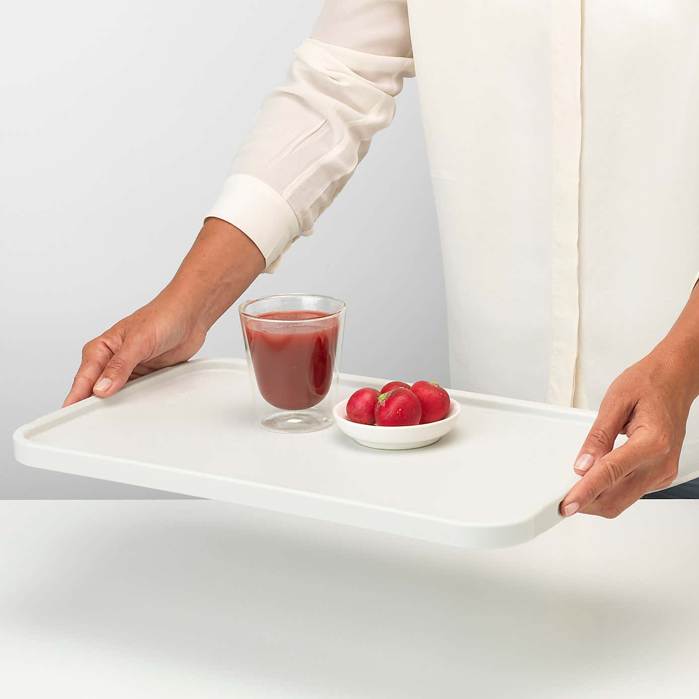 Brabantia Tasty+ Grey Chopping Board and Serving Tray