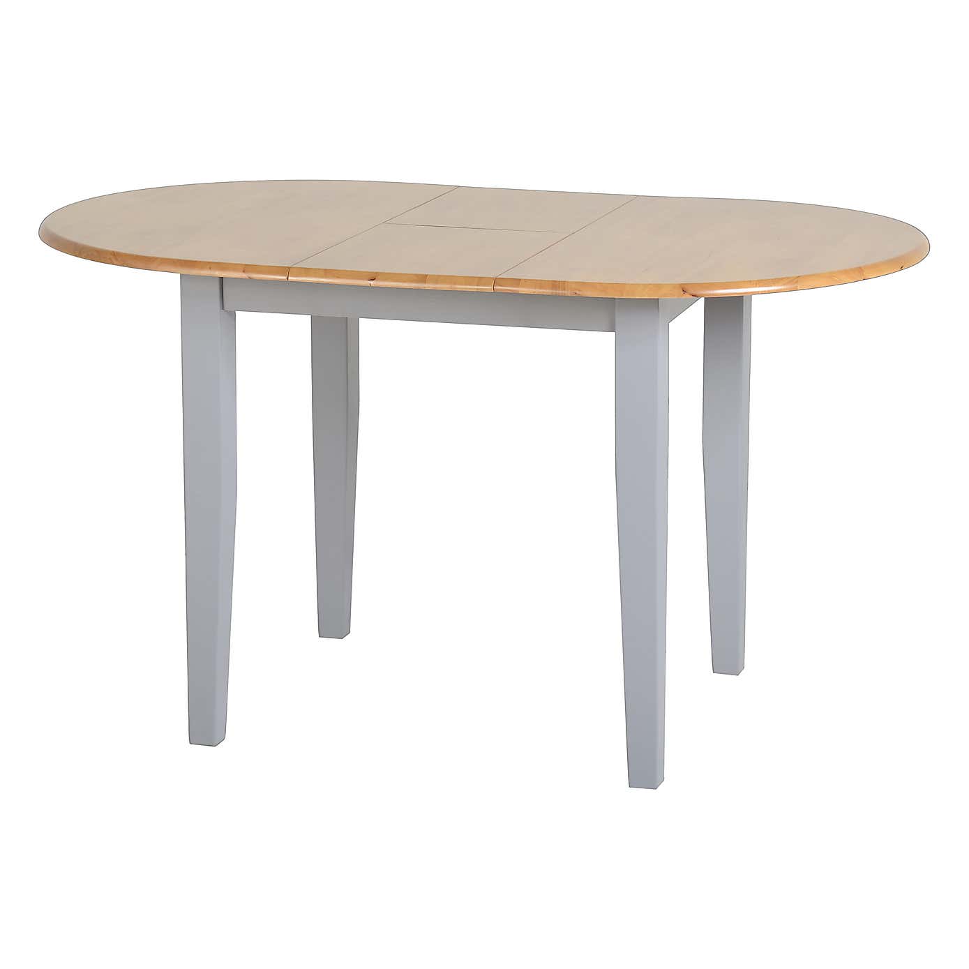 Oxford 4-6 Seater Oval Extendable Dining Table with 4 Chairs, Grey