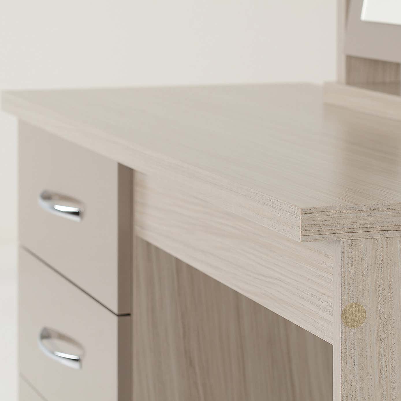 Nevada 4 Drawer Dressing Table Set with Mirror