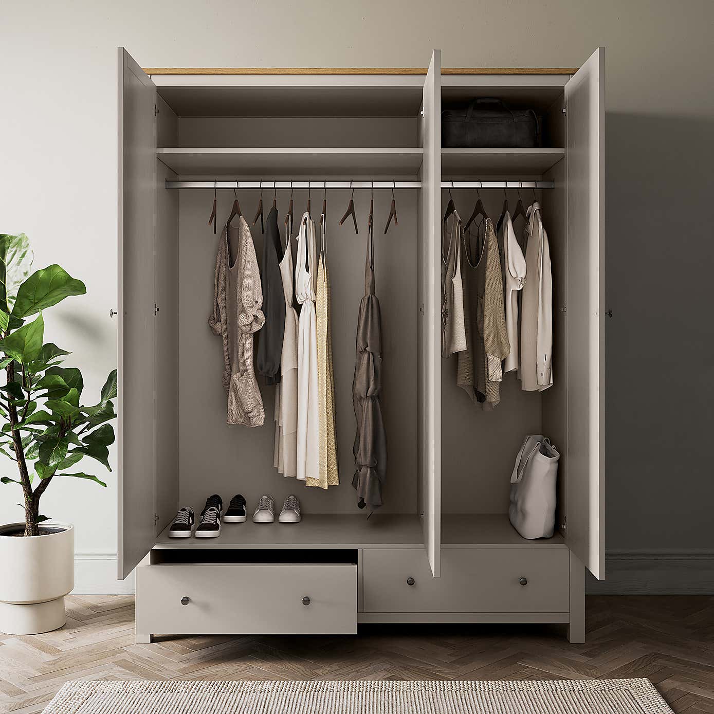 Olney Triple Wardrobe