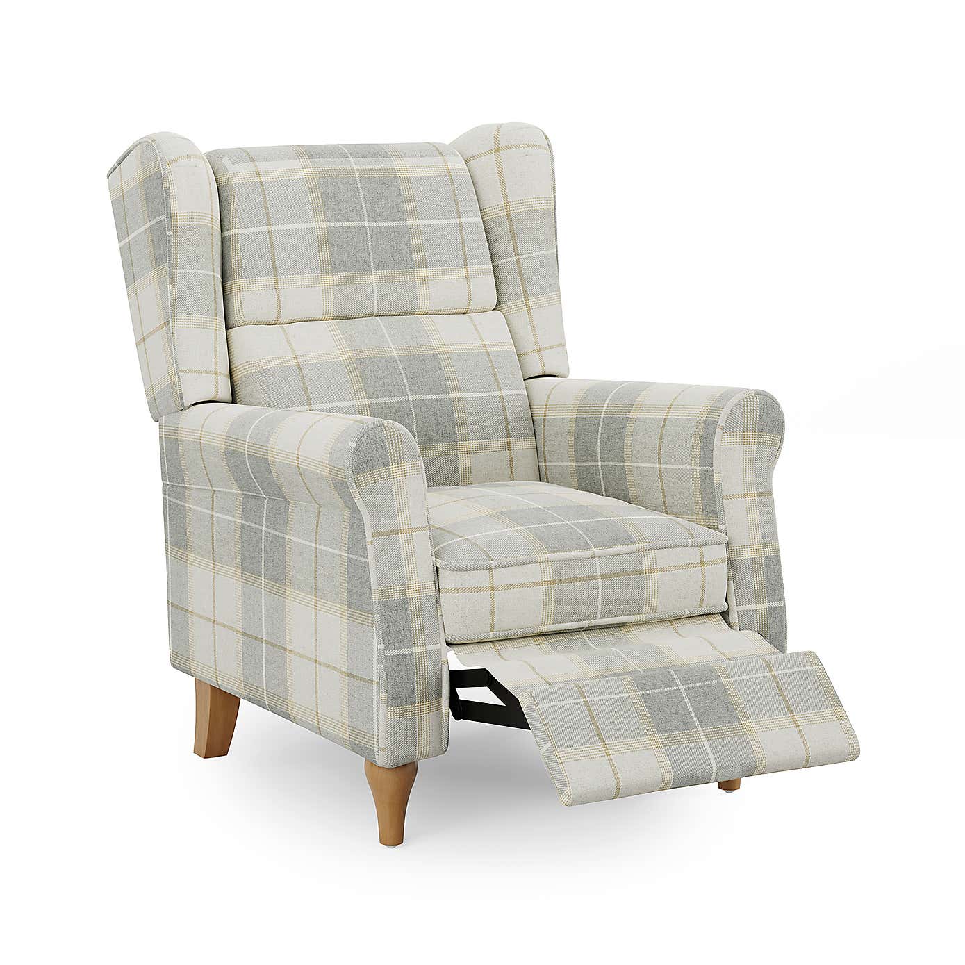 Oswald Padded Pushback Check Armchair