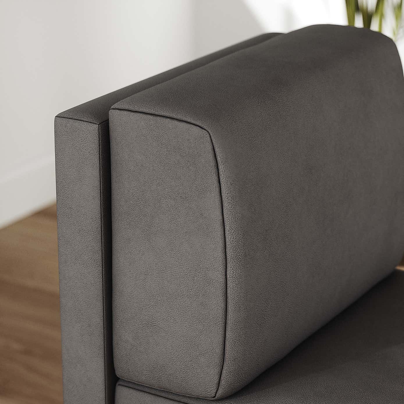 Mae Small Dining Bench, Faux Leather