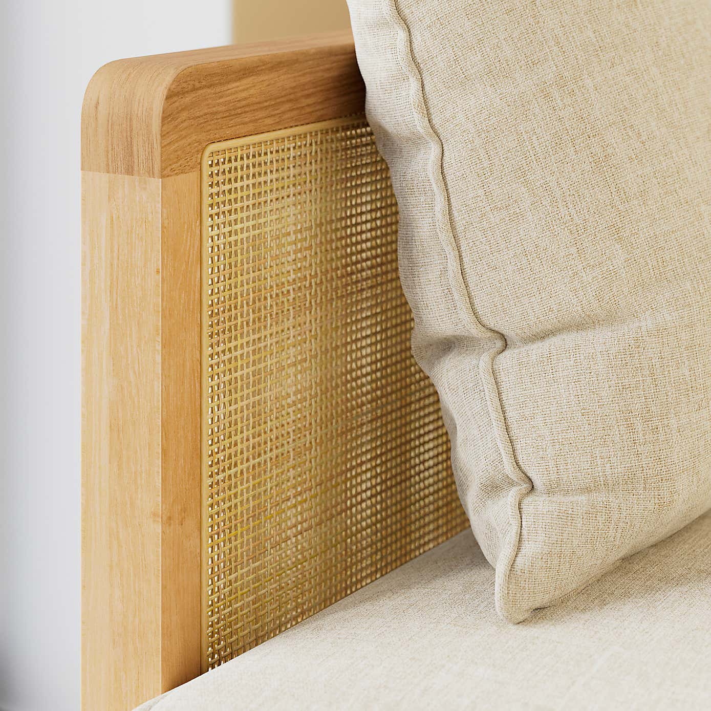 Lila Wicker and Flatweave Clic Clac Double Sofa Bed