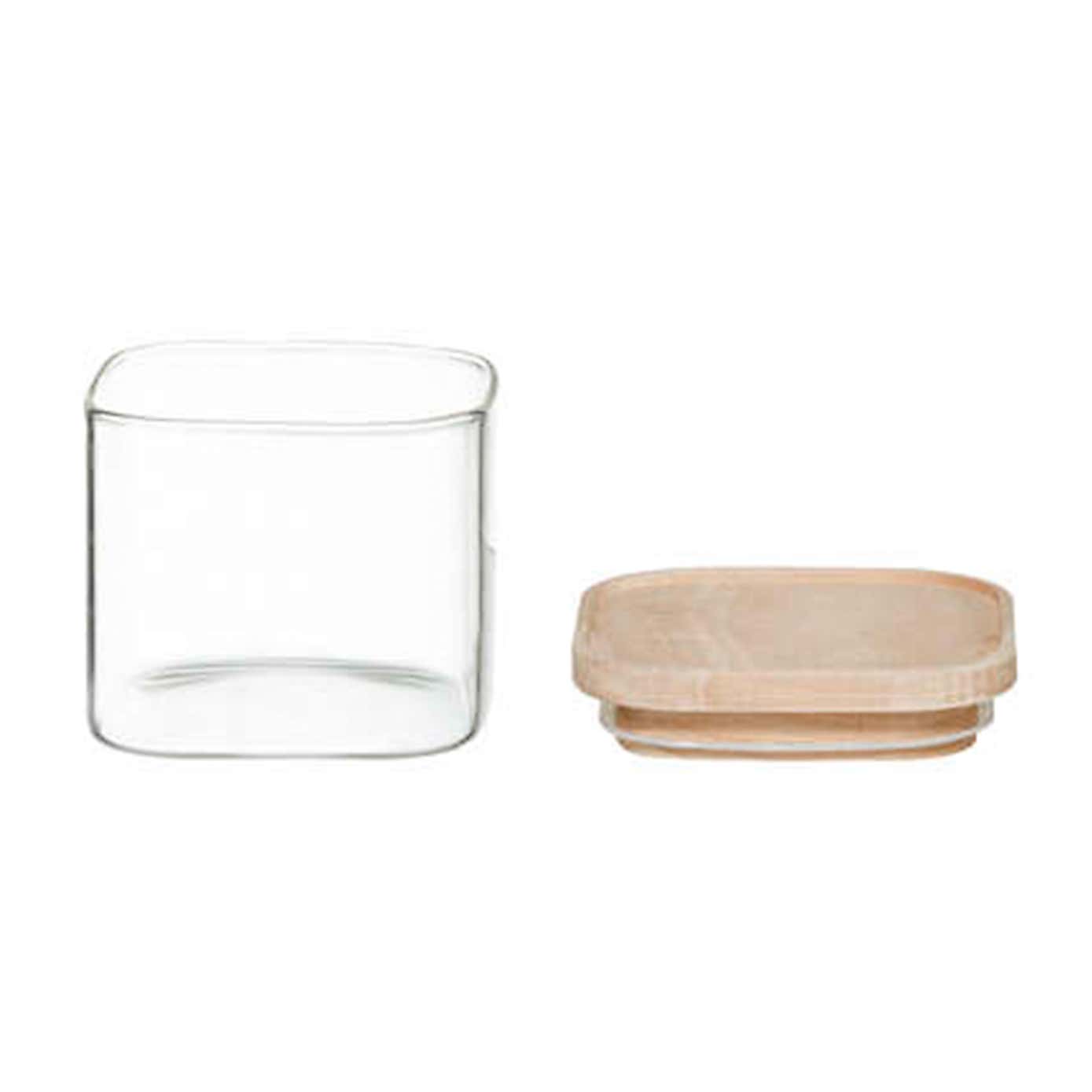 Set of 4 Stacking Glass Storage Jars