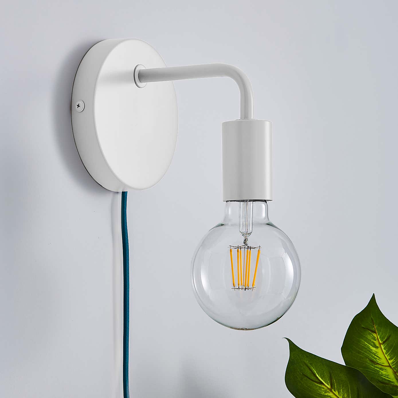 Grey Koppla Plug-in Wall Light