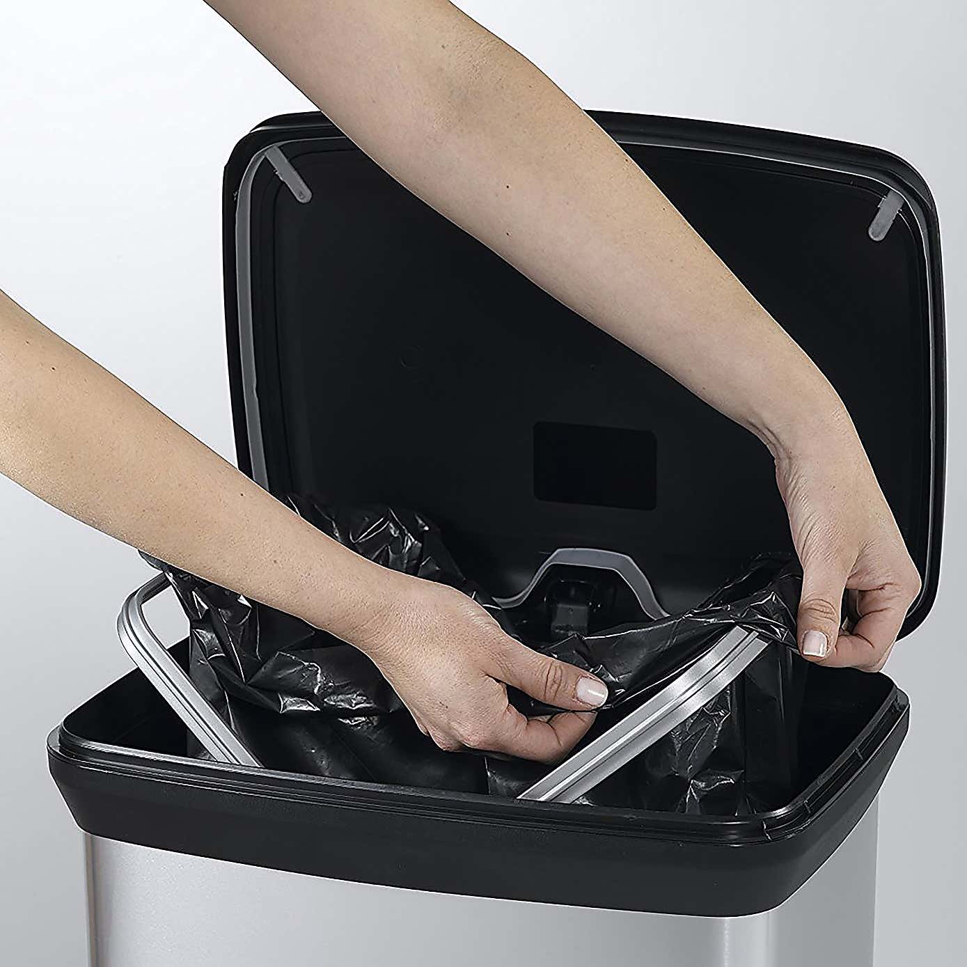 Curver 50 Litre Silver Deco Bin