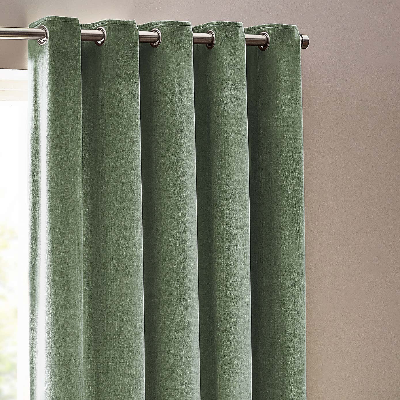 Yard Heavy Chenille Eyelet Curtains
