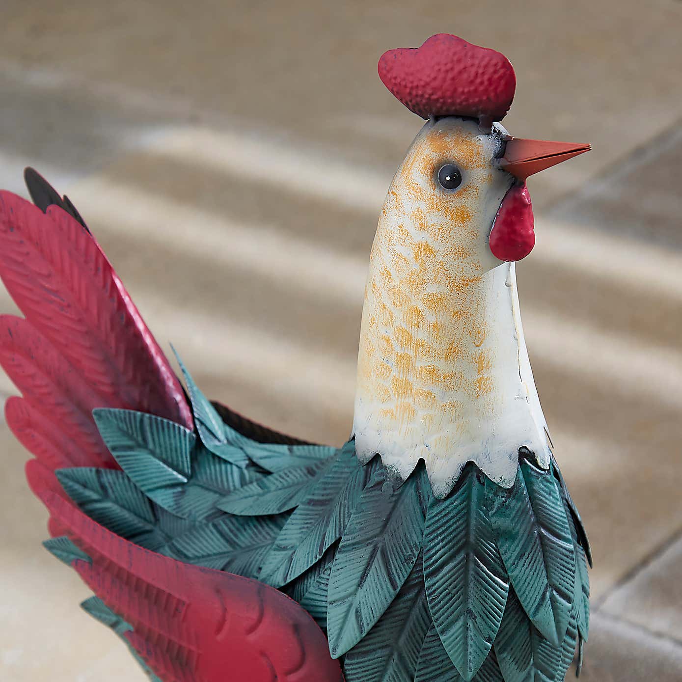 Iron Chicken Sculpture