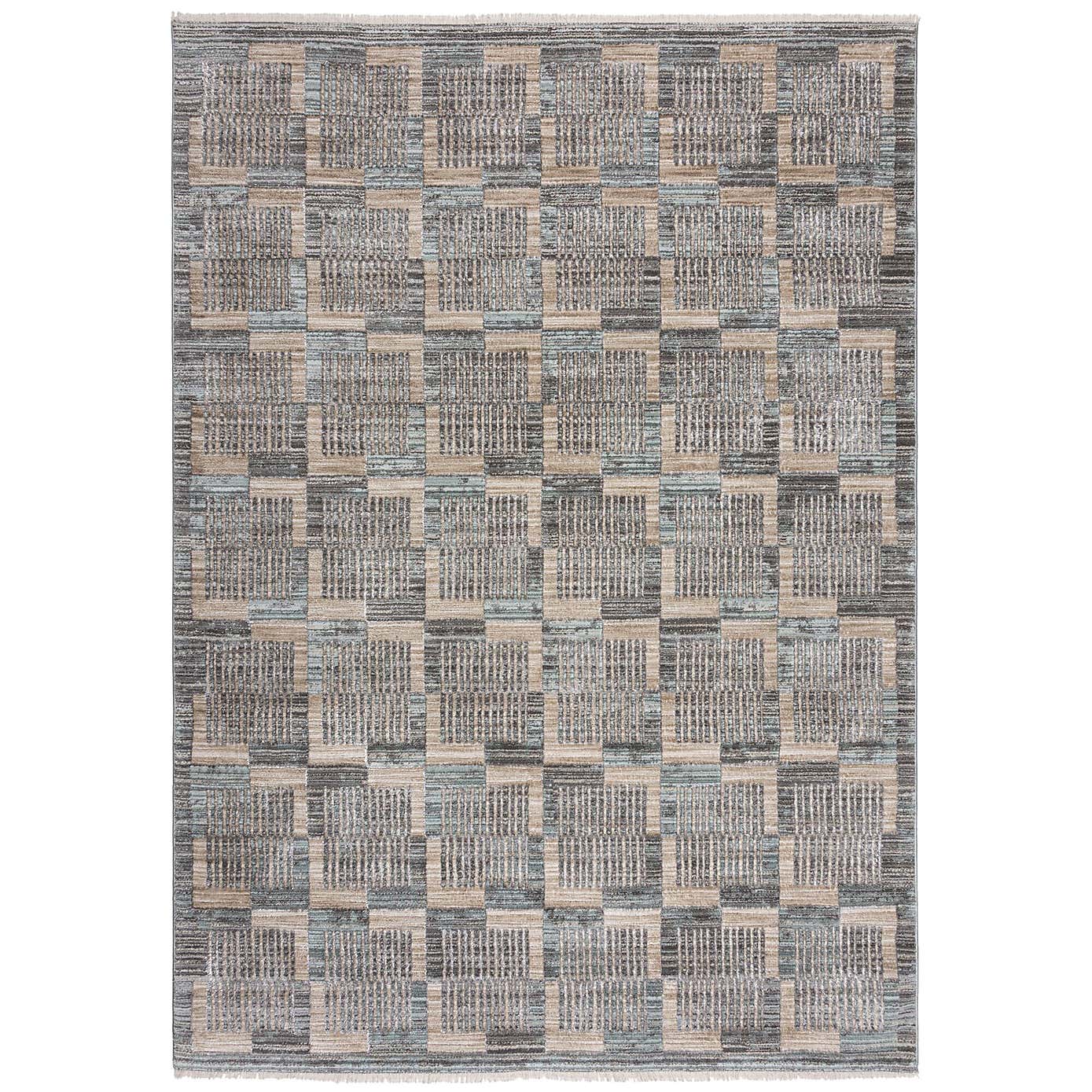 Evelyn Blocks Checked Rug
